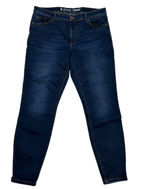 Reitman’s The Sculpting Dark Wash 5 Pocket Button Zip Close Skinny R Jeans 33
